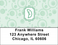 Bubbly Monogram D Address Labels | LBMONO-05D