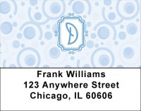 Bubbly Monogram D Address Labels | LBMONO-05D