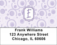 Bubbly Monogram E Address Labels | LBMONO-05E