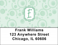 Bubbly Monogram E Address Labels | LBMONO-05E
