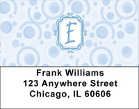 Bubbly Monogram E Address Labels | LBMONO-05E