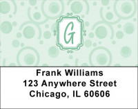 Bubbly Monogram G Address Labels | LBMONO-05G