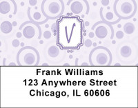 Bubbly Monogram V Address Labels | LBMONO-05V