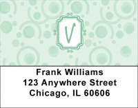 Bubbly Monogram V Address Labels | LBMONO-05V