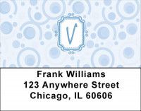 Bubbly Monogram V Address Labels | LBMONO-05V