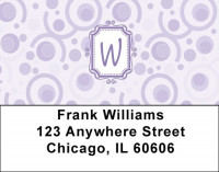 Bubbly Monogram W Address Labels | LBMONO-05W