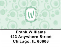 Bubbly Monogram W Address Labels | LBMONO-05W