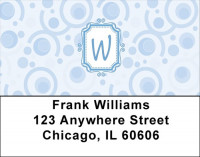 Bubbly Monogram W Address Labels | LBMONO-05W