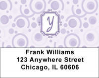 Bubbly Monogram Y Address Labels | LBMONO-05Y
