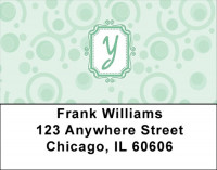 Bubbly Monogram Y Address Labels | LBMONO-05Y