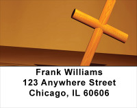 Crosses - Golden Crosses Address Labels | LBREL-17
