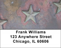 Rustic Metal Stars Address Labels | LBSCD-01