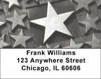 Rustic Metal Stars Address Labels | LBSCD-01