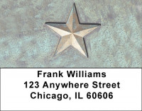 Rustic Metal Stars Address Labels | LBSCD-01