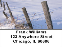 Barbed Wire Fence Posts Address Labels | LBSCE-35