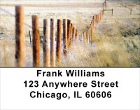 Barbed Wire Fence Posts Address Labels | LBSCE-35