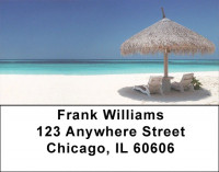 Escape to Paradise Beach Address Labels | LBSCE-91