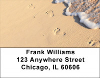 Footprints on the Beach Labels | LBSCE-99