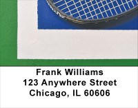 Abstract Tennis Address Labels | LBSPO-81