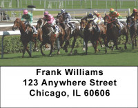 At the Track Horse Racing Address Labels | LBSPO-A8