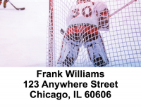 Hockey Face Off Address Labels | LBSPO-B0