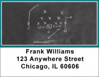 Midnight Green & White Football Team Address Labels | LBSPT-04
