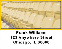 Black & Gold Football Team Address Labels | LBSPT-06
