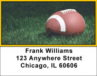 Black & Gold Football Team Address Labels | LBSPT-06