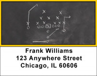 Black & Gold Football Team Address Labels | LBSPT-06
