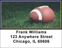 Blue & Yellow Football Team Address Labels | LBSPT-07