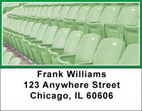 Green & White Football Team Address Labels | LBSPT-10