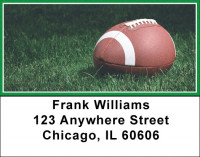 Green & White Football Team Address Labels | LBSPT-10