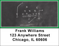 Green & White Football Team Address Labels | LBSPT-10