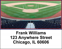 Blue & Red Baseball Team Address Labels | LBSPT-15