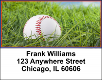 Blue & Red Baseball Team Address Labels | LBSPT-15