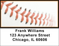 Orange & Black Baseball Team Address Labels | LBSPT-16