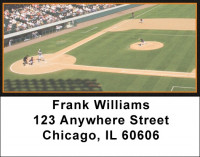 Orange & Black Baseball Team Address Labels | LBSPT-16