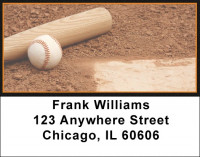 Orange & Black Baseball Team Address Labels | LBSPT-16
