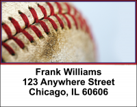 Red & Navy Baseball Team Address Labels | LBSPT-17