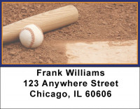 Orange & Blue Baseball Team Address Labels | LBSPT-18