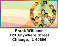 Rainbows For Peace Address Labels | LBWIS-10