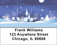 Santa`s Blue Christmas Address Labels | LBXMS-16