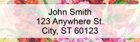 Painted Flowers Address Labels | LRFLO-013