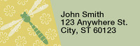 Retro Dragonflies Address Labels | LRRANI-008