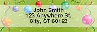 Christmas Ornament Party Rectangle Address Labels