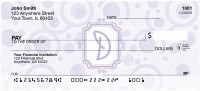 Bubbly Monogram D Personal Checks | MONO-05D