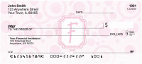 Bubbly Monogram F Personal Checks | MONO-05F