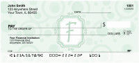 Bubbly Monogram F Personal Checks | MONO-05F