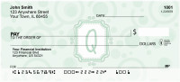 Bubbly Monogram Q Personal Checks | MONO-05Q