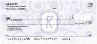 Bubbly Monogram R Personal Checks | MONO-05R